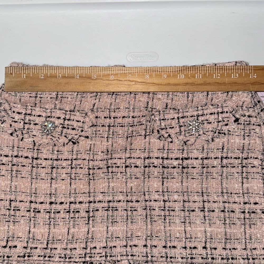 NWT Women's tweed Boucle Skort Light Pink - Picture 11 of 12